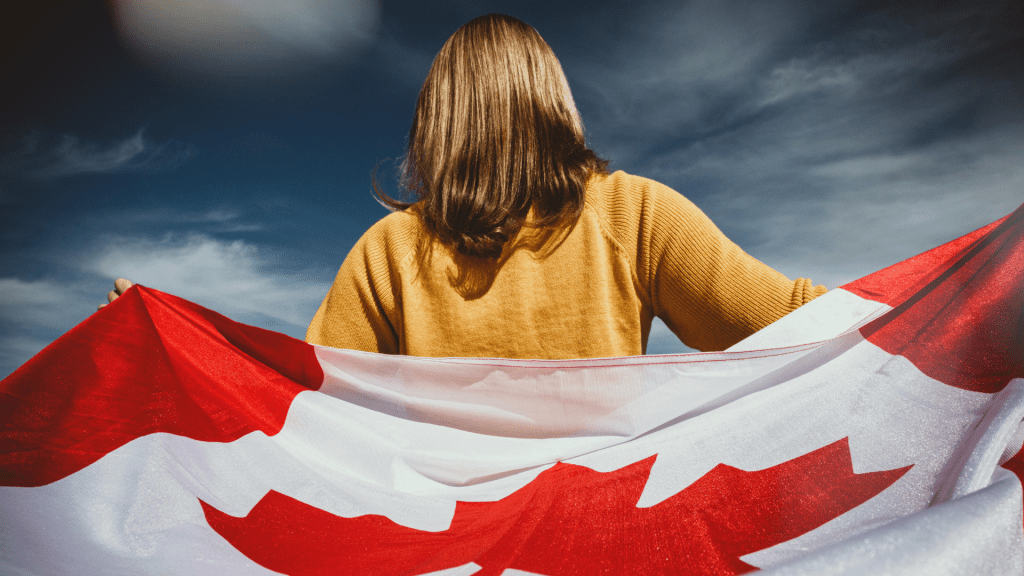 Woman looking for life insurance quotes in Canada